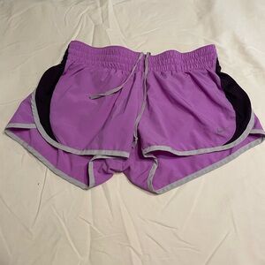 Nike Women's Lavender and Black Athletic Shorts
